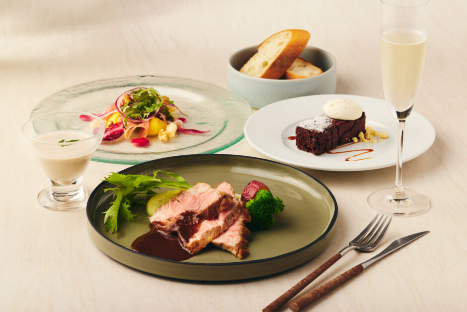 お肉メイン全4品のランチコース